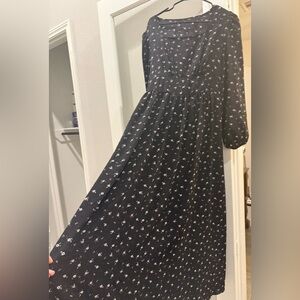 SHEIN Black Floral Dress